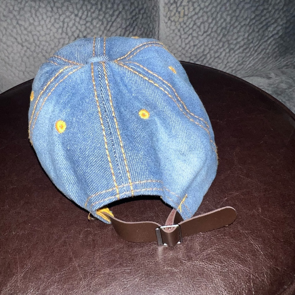 Harlem diamond distressed adjustable denim hat - Picture 4 of 15
